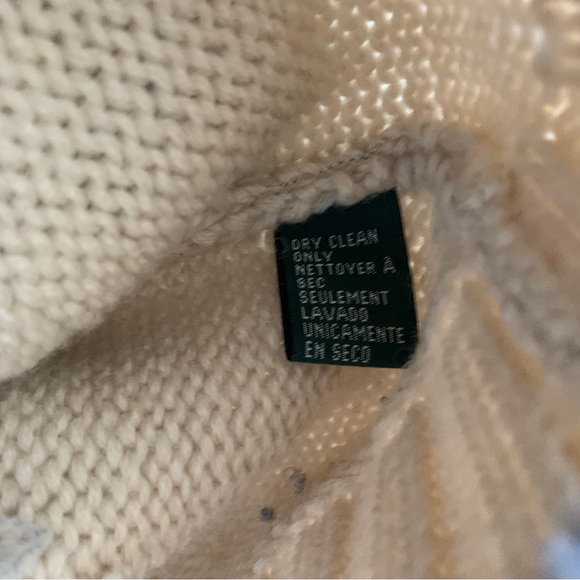 Vintage Ralph Lauren Chunky Hand Knit Turtleneck Sweater Size Small - Picture 8 of 11